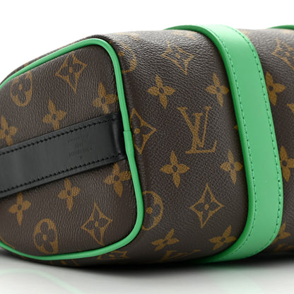 Louis Vuitton Monogram Macassar Keepall Bandouliere 25 Minty Green 8 of 12