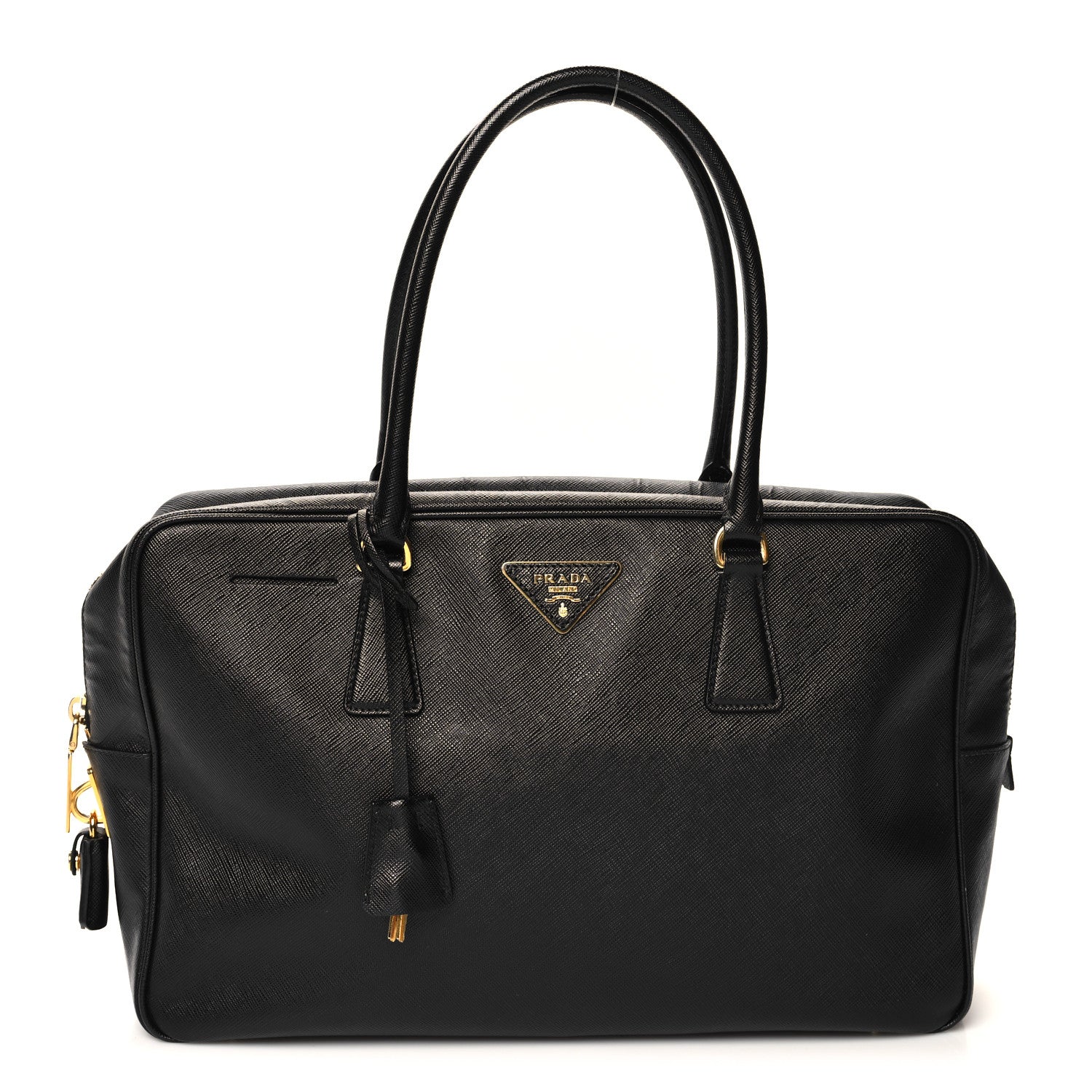 Prada Saffiano Lux Bauletto Black 1 of 9