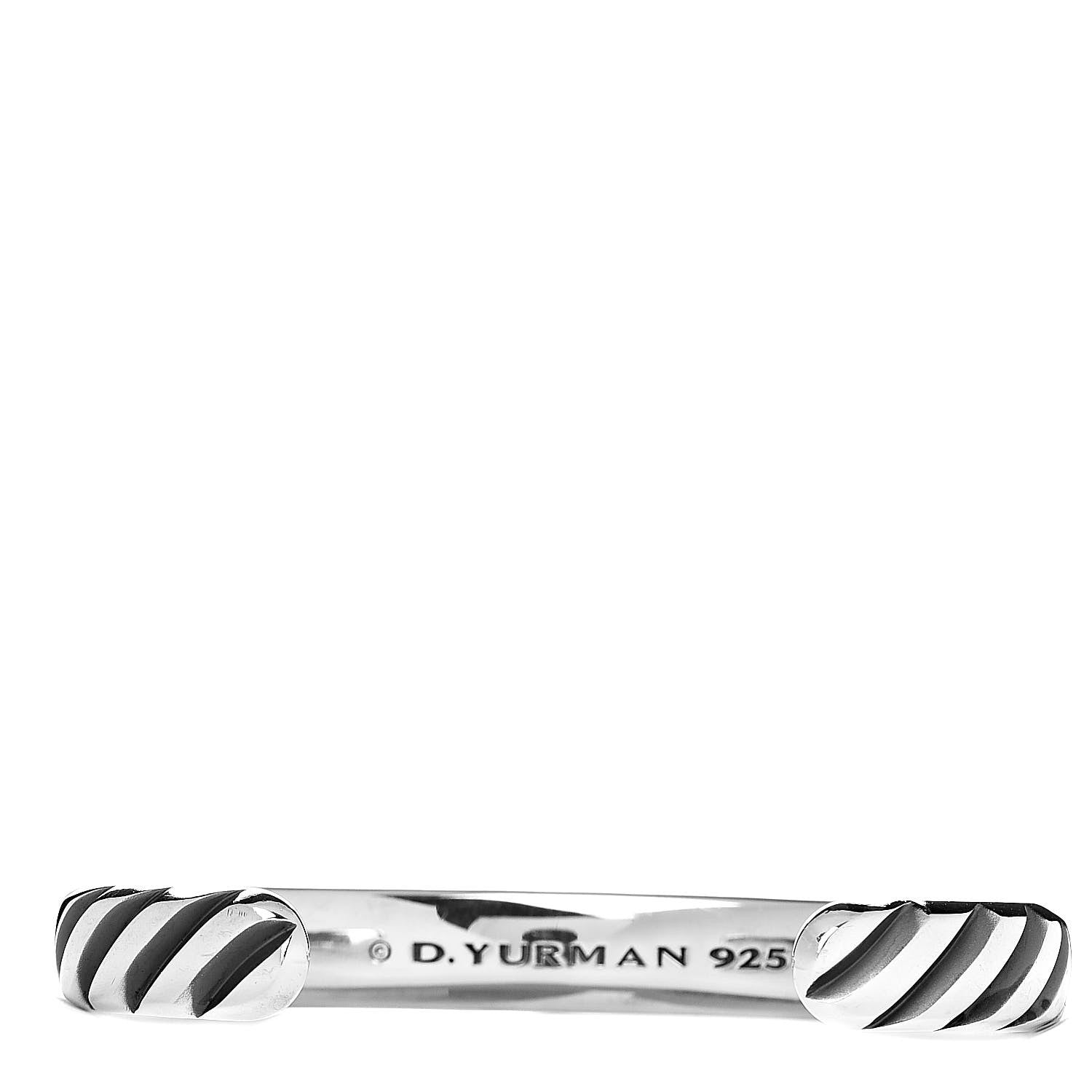 David Yurman Sterling Silver Mens Forged Carbon Cuff Bracelet 3 of 4