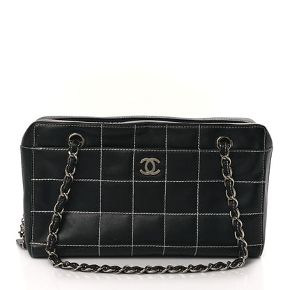 Chanel Lambskin Square Stitched Shoulder Bag Black 1 of 8