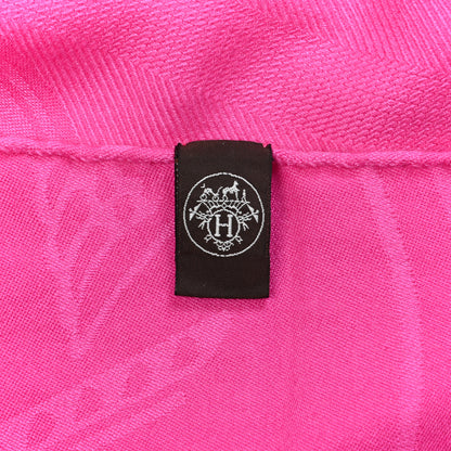 Hermes Cashmere Silk New Libris Stole Rose Indien 3 of 3