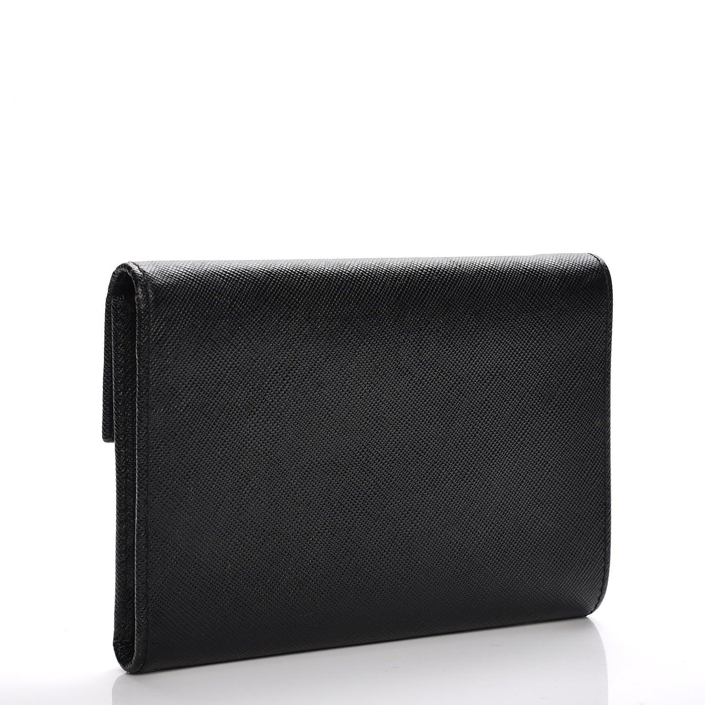 Saffiano Triangle Flap Wallet Nero Black