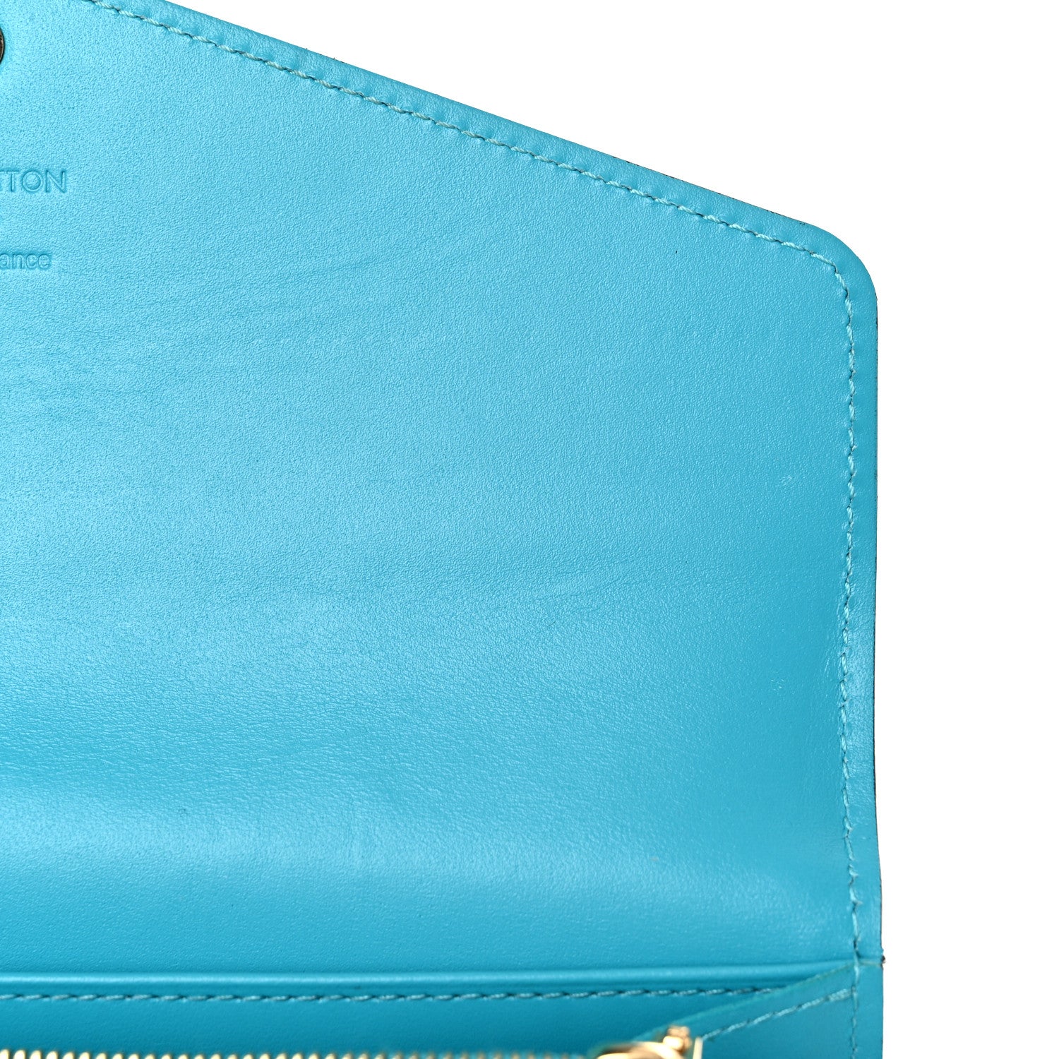 Louis Vuitton Vernis Sarah Wallet NM Turquoise 8 of 9