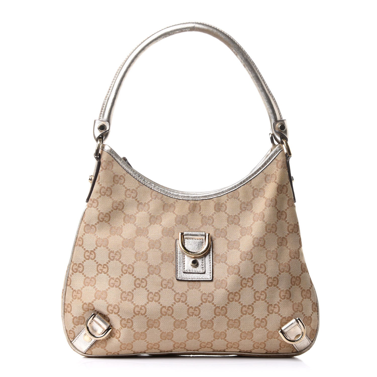 Gucci Monogram Medium Abbey D Ring Hobo Gold 1 of 13