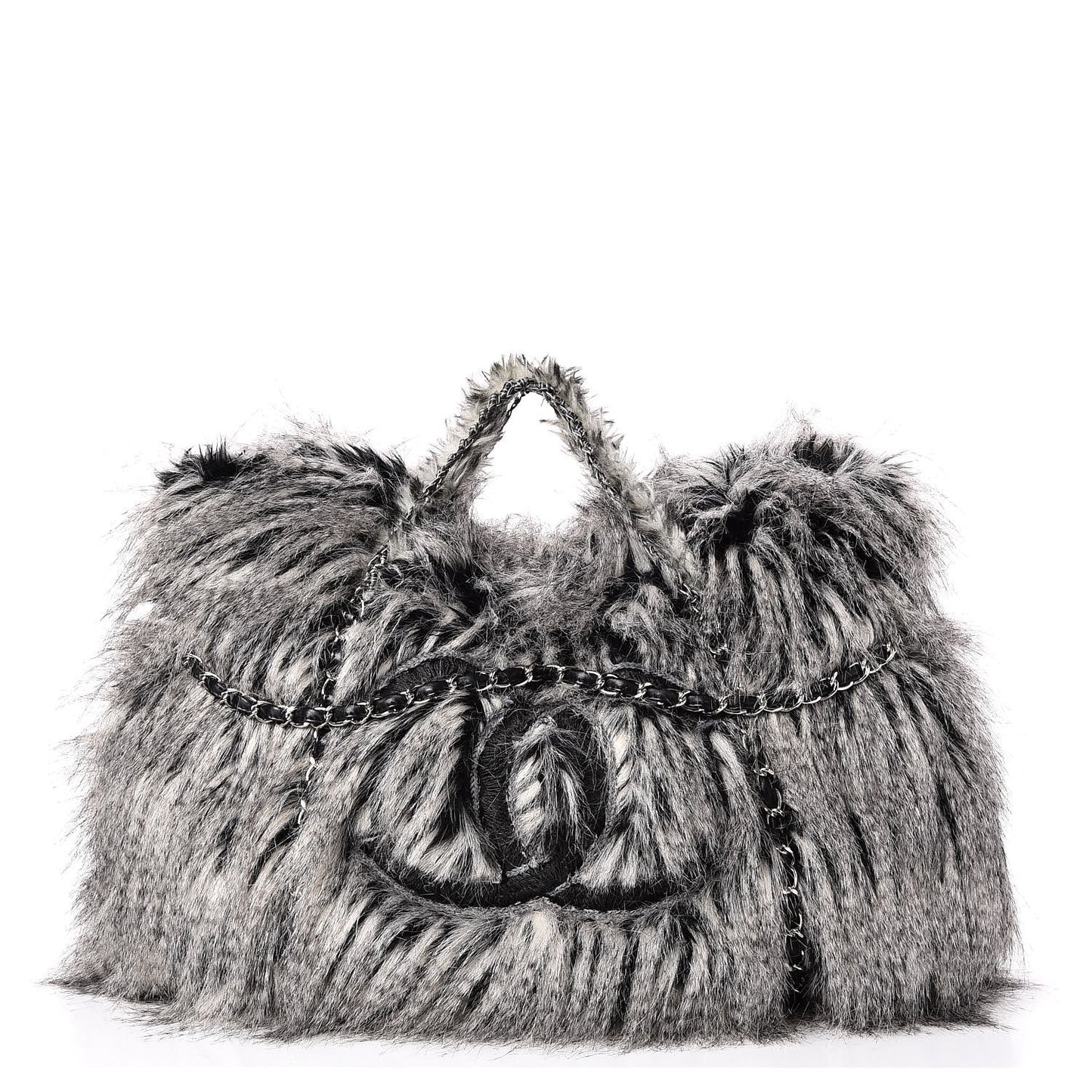 Arctic Fantasy Fur Large Tote Grey