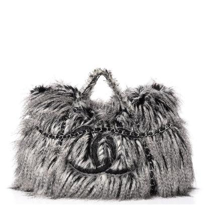 Chanel Arctic Fantasy Fur Large Tote Grey 1 of 7