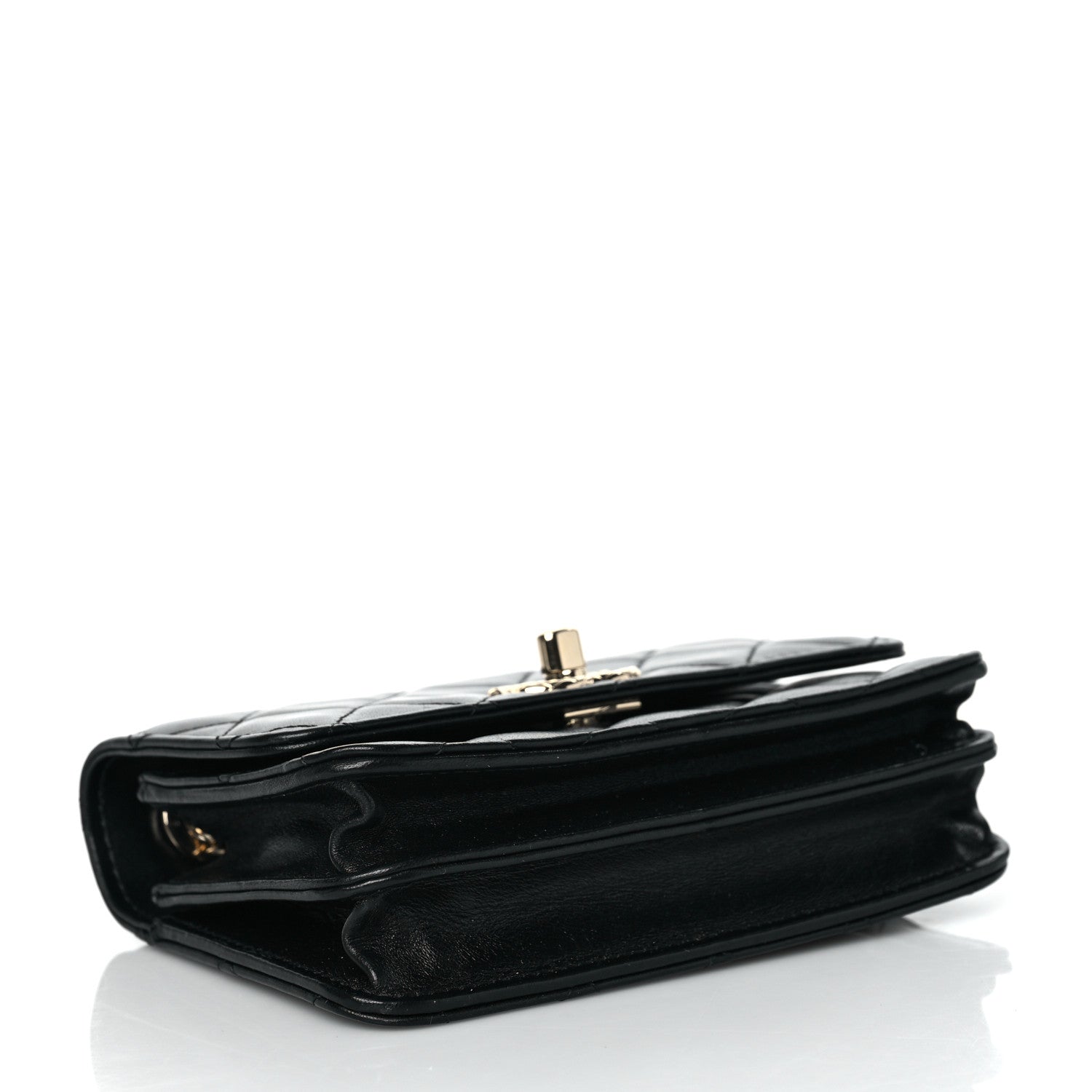 Chanel Lambskin Quilted Mini Trendy CC Wallet On Chain WOC Black 4 of 12