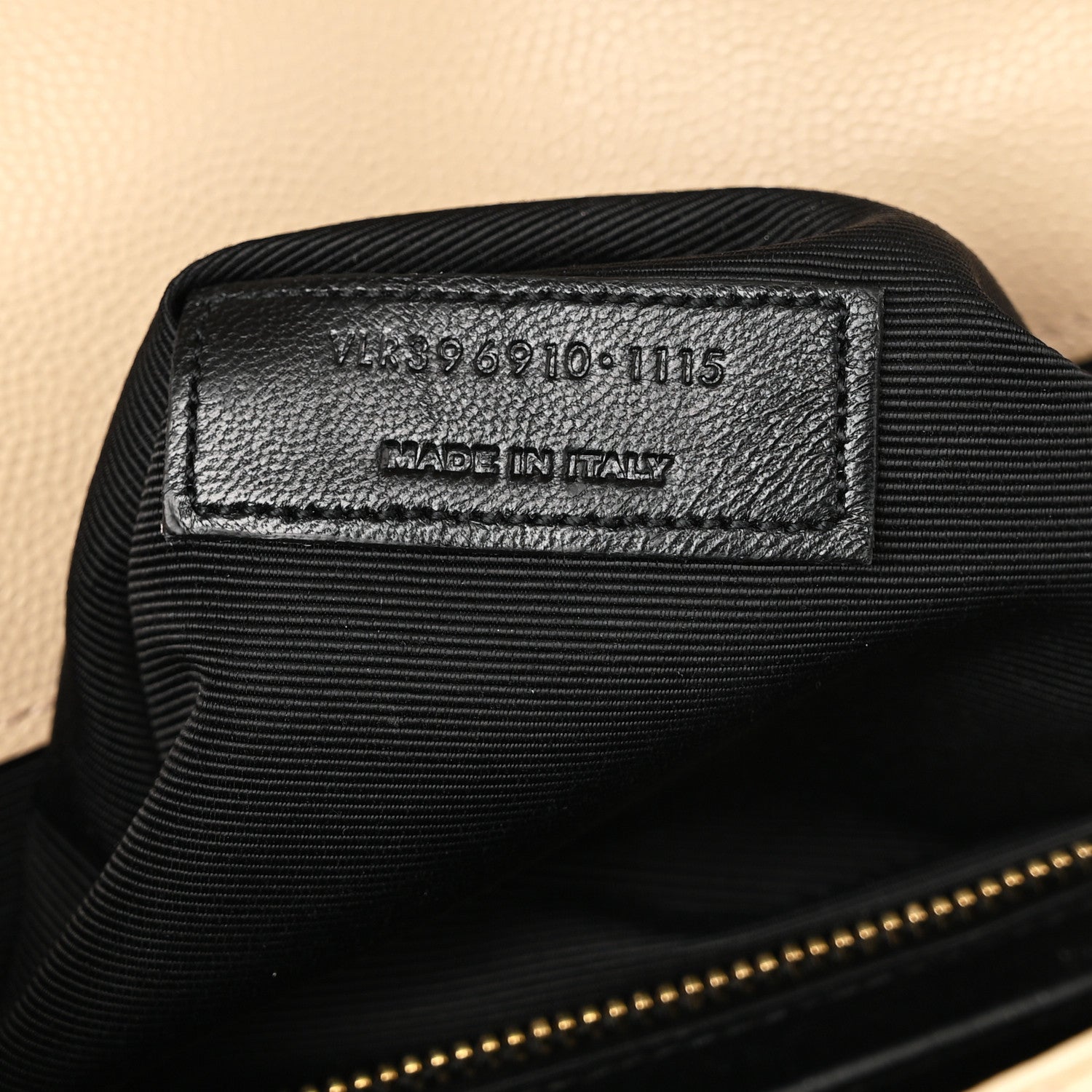 Saint Laurent Grain De Poudre Matelasse Chevron Large Monogram Satchel Dark Beige 8 of 13