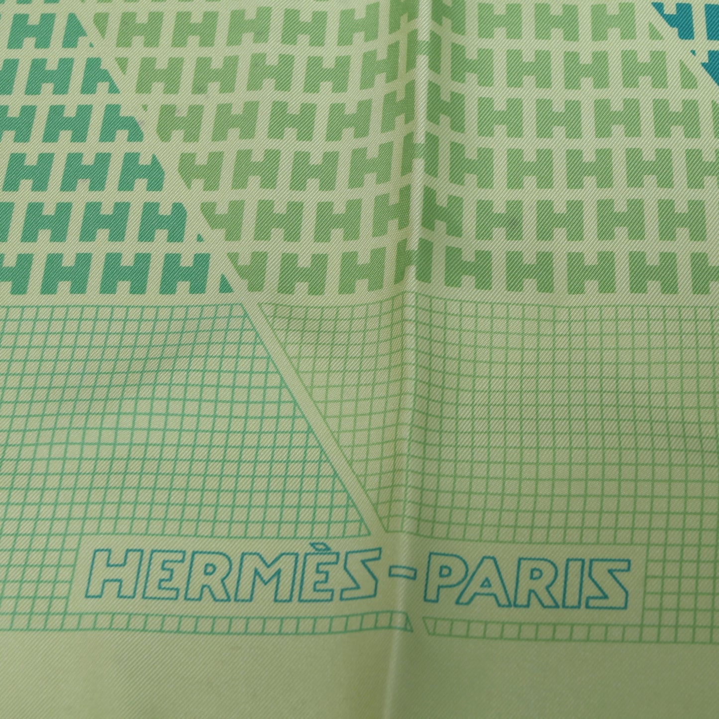 Silk H en Biais Scarf 90 Green
