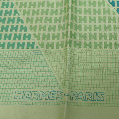 Hermes Silk H en Biais Scarf 90 Green 4 of 6