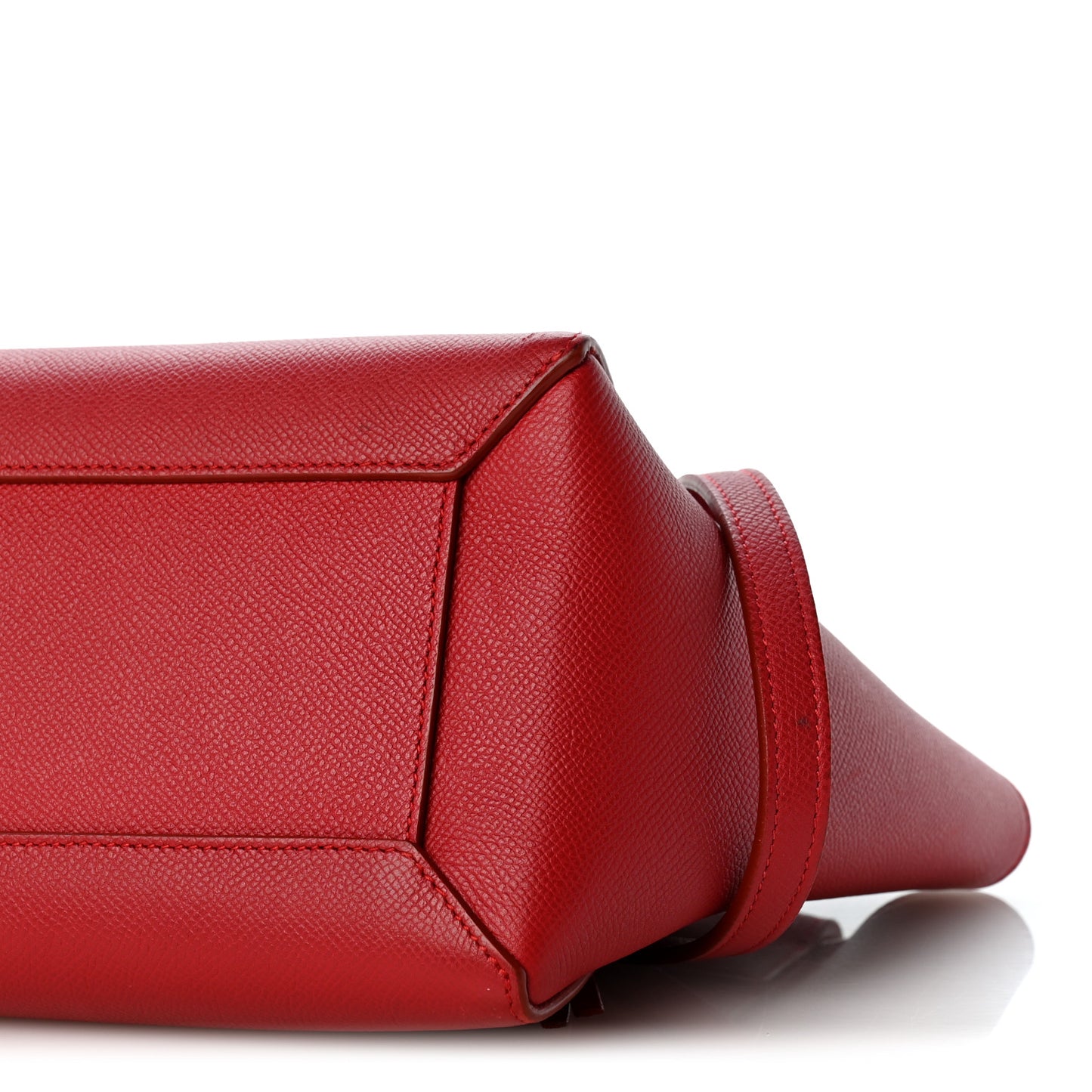 Baby Grained Calfskin Micro Belt Bag Coquelicot