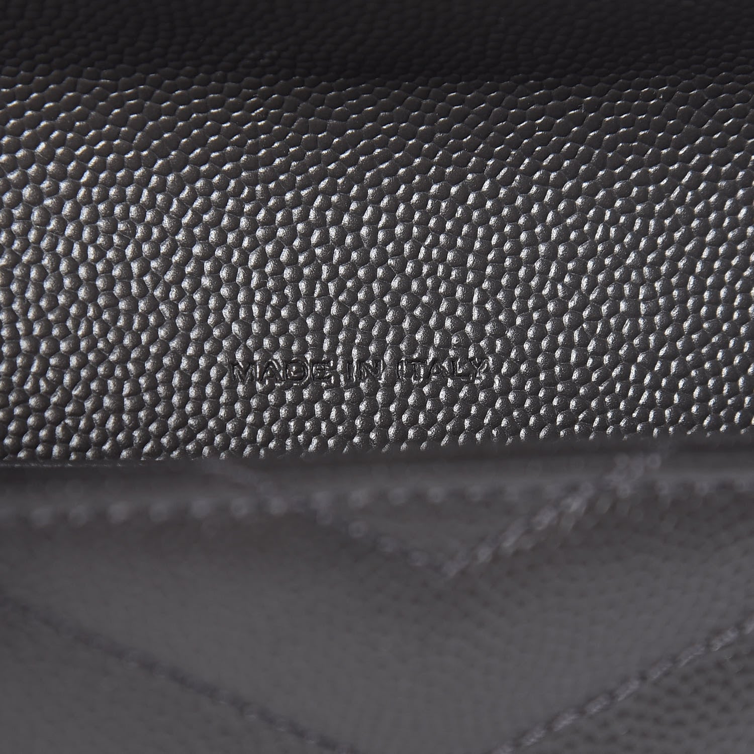 Saint Laurent Grain De Poudre Matelasse Chevron Small Monogram Envelope Wallet Earth 7 of 9
