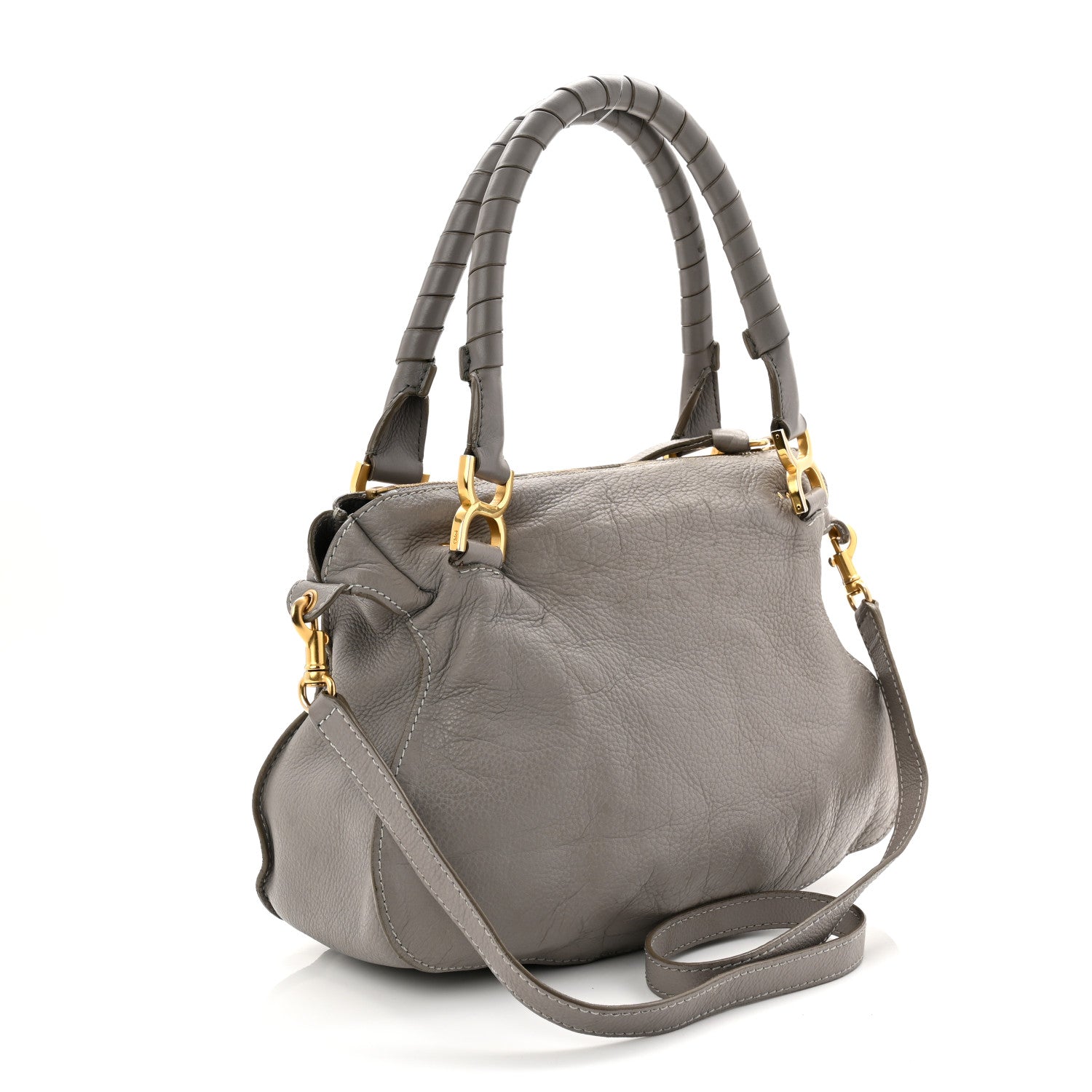 Chloe Calfskin Medium Marcie Satchel Cashmere Grey 3 of 14