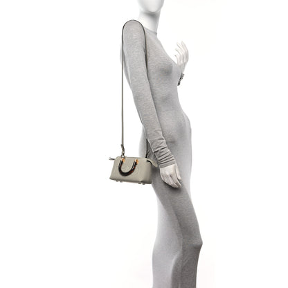 Fendi Canvas Vitello King Plexiglass Logo Embroidered Mini By The Way Top Handle Boston Bag Green Tea 2 of 10