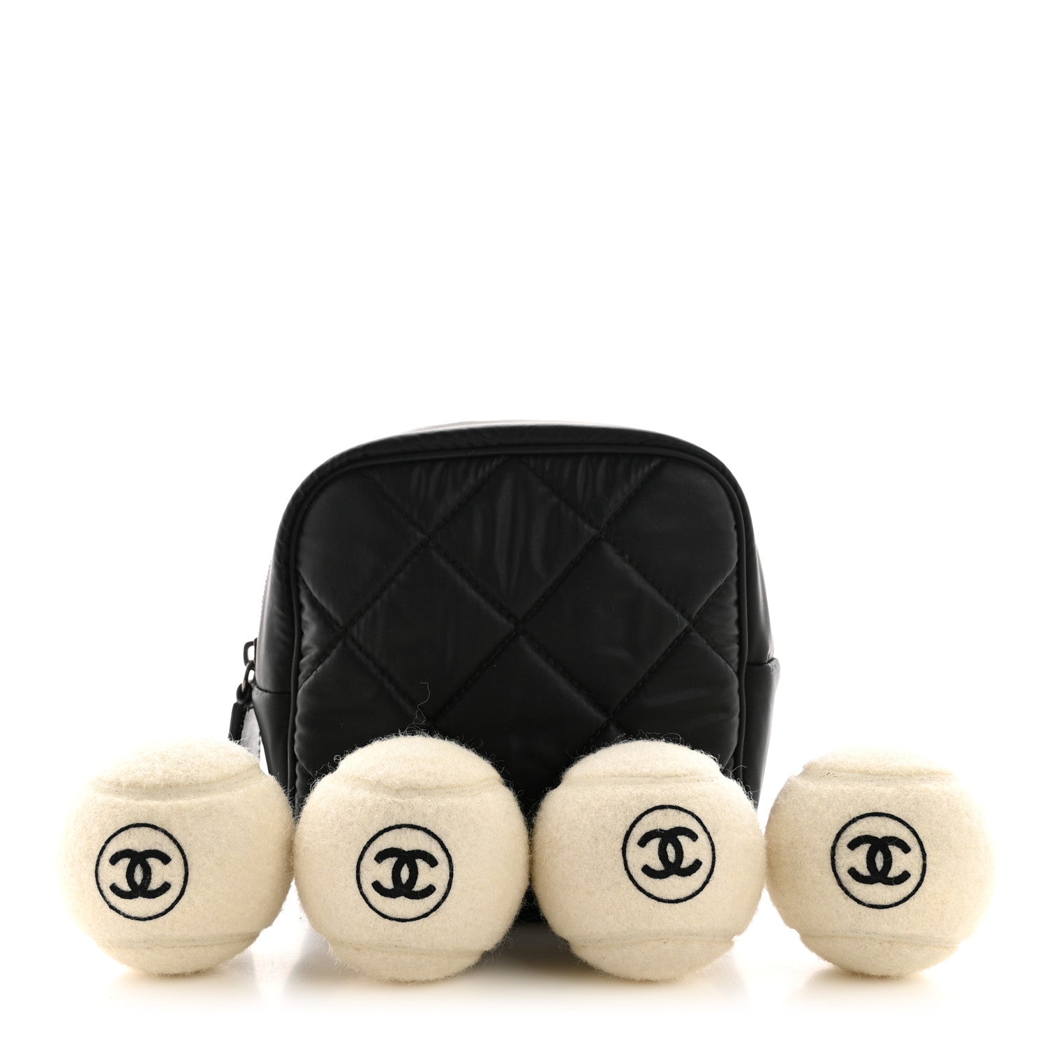 Chanel Tennis Balls Set of 4 and Pouch 1 of 8
