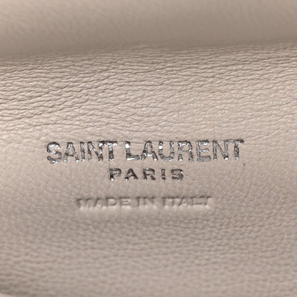 Saint Laurent Lambskin Monogram Loulou Puffer Pouch Clutch Crema Soft 7 of 9