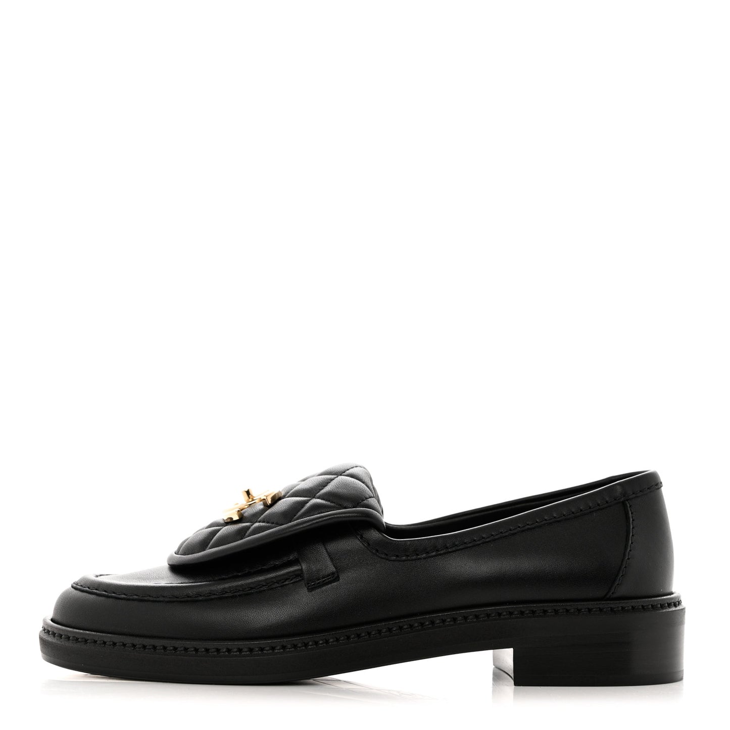Lambskin Quilted CC Turnlock Loafers 36.5 Black