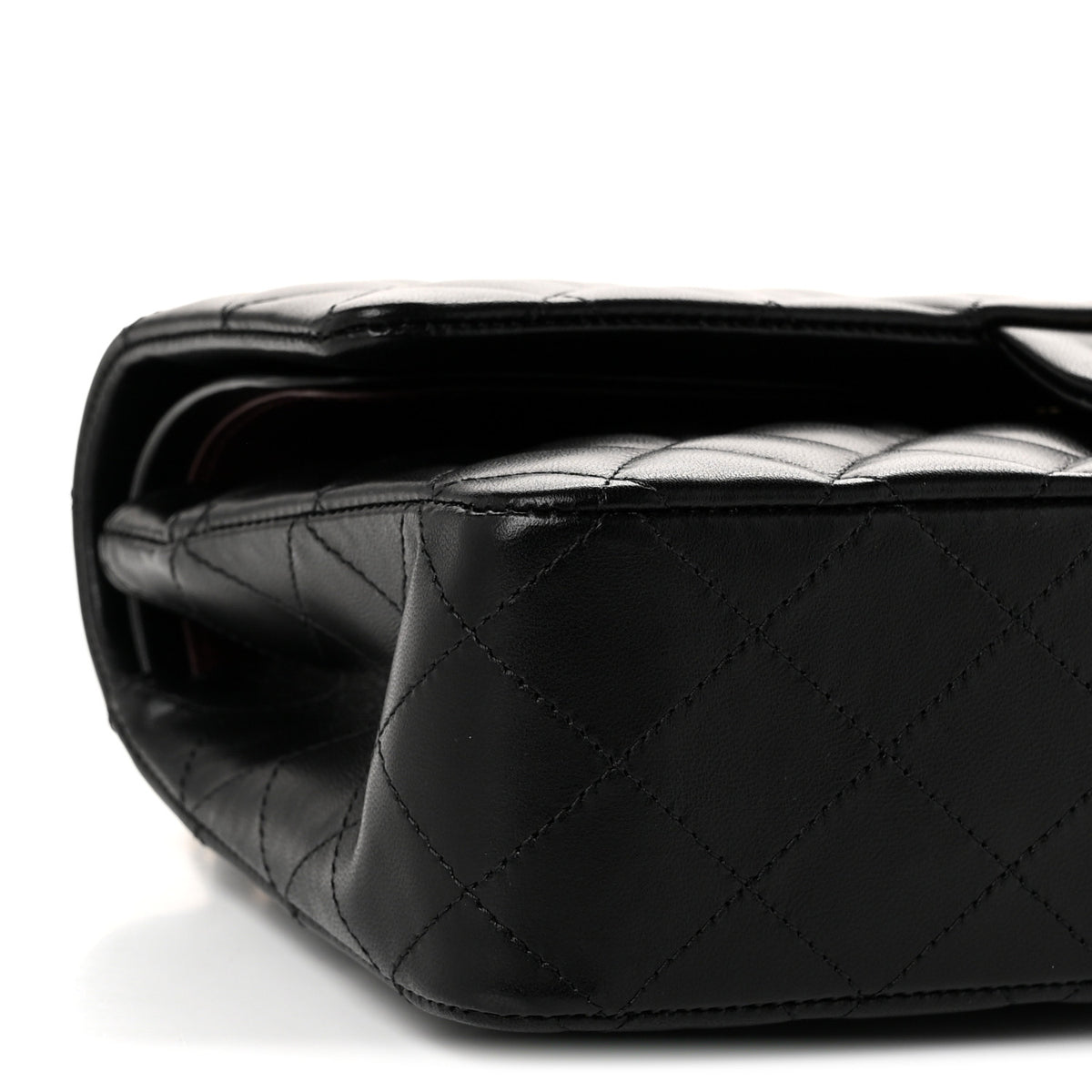 Chanel Lambskin Quilted Medium Double Flap Black 8 of 10