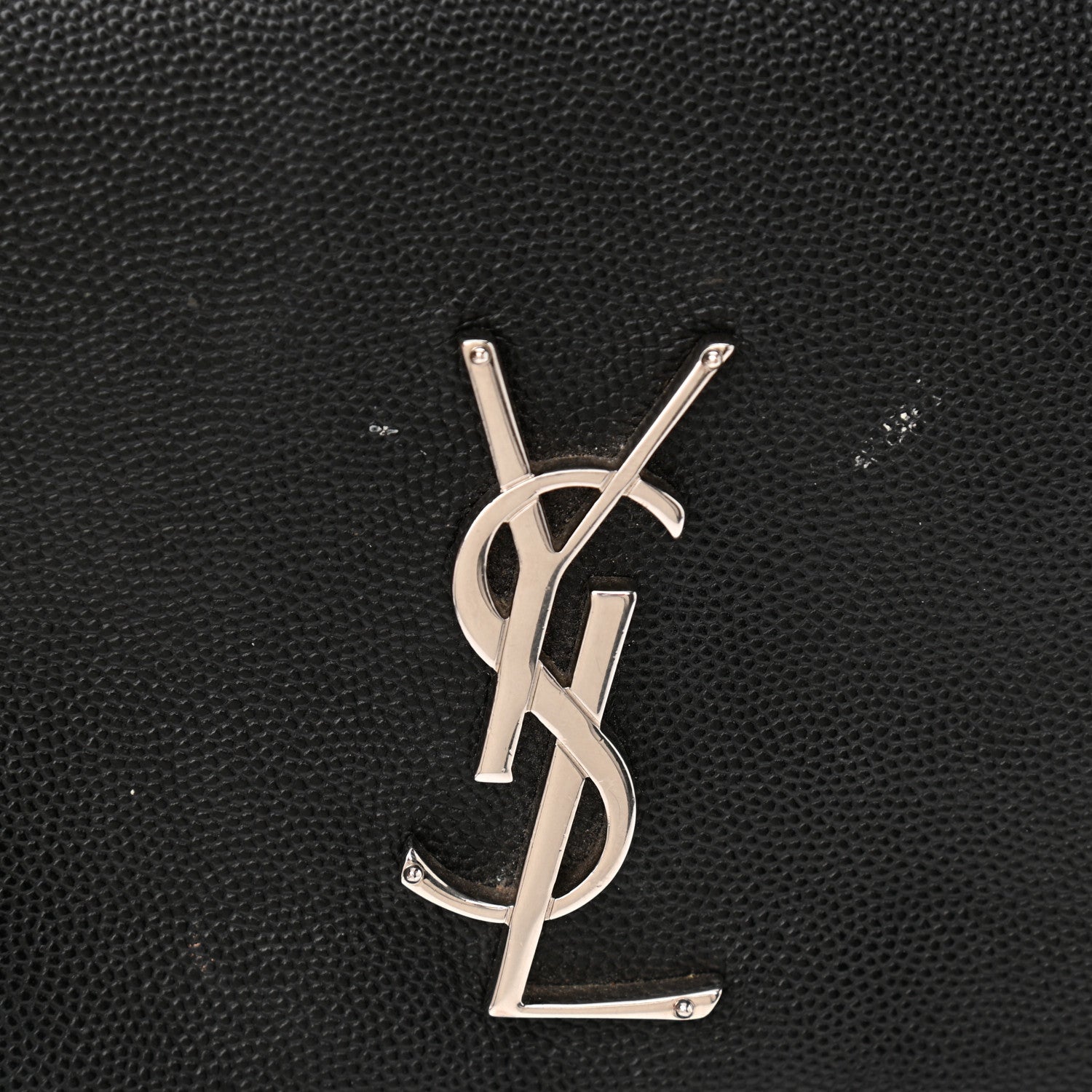 Saint Laurent Grain De Poudre Medium West Hollywood Monogram Fold-Over Black 11 of 12