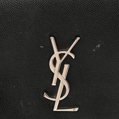 Saint Laurent Grain De Poudre Medium West Hollywood Monogram Fold-Over Black 11 of 12
