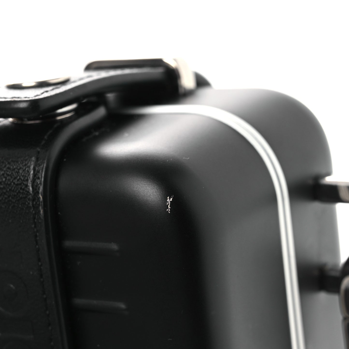 X RIMOWA Aluminum Personal Clutch On Strap Black