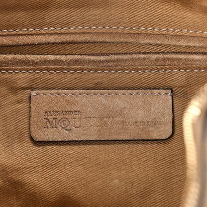 Alexander McQueen Suede Studded De Manta Clutch Light Brown 6 of 9