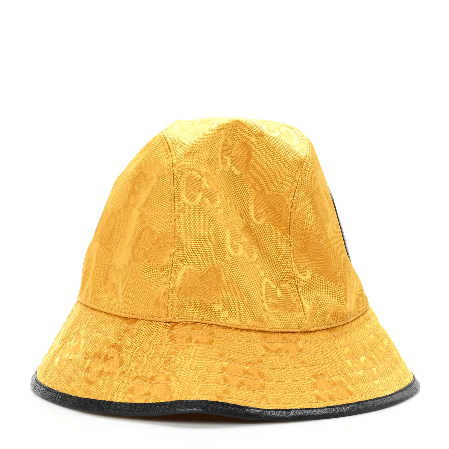 Gucci Econyl Nylon Monogram Off The Grid Bucket Hat L Crop Black 5 of 8