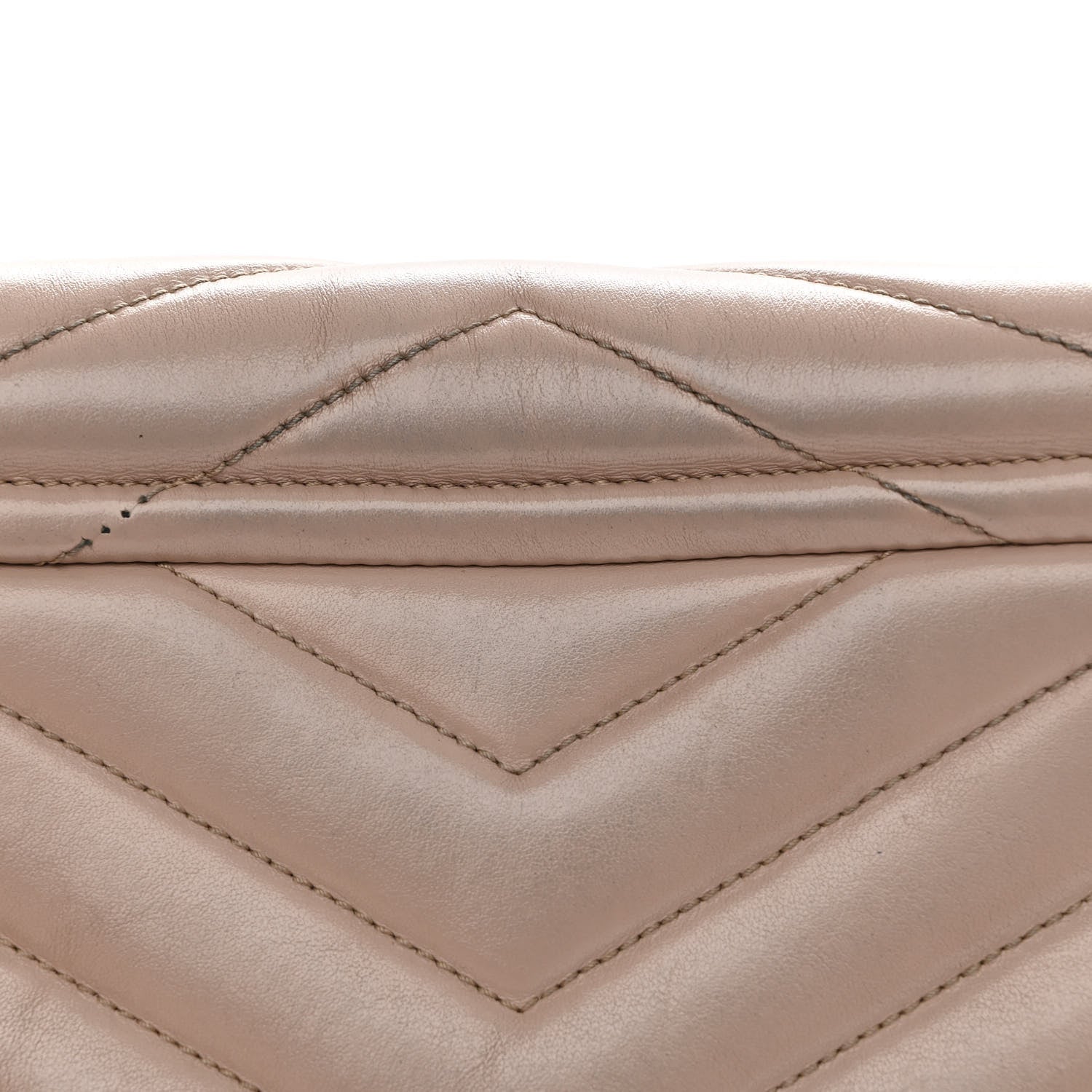 Saint Laurent Calfskin Y Quilted Monogram Toy Loulou Crossbody Bag Dark Beige 14 of 14