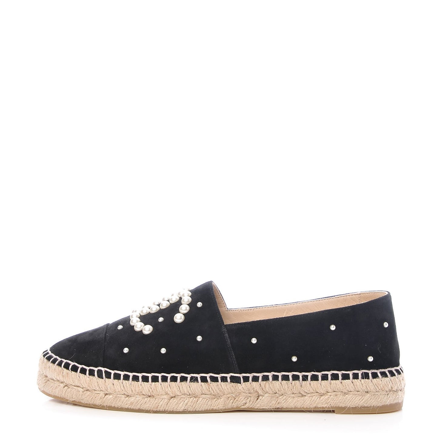 Suede Pearl CC Espadrilles 41 Black