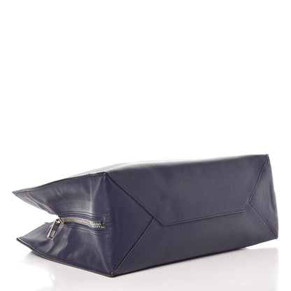 Balenciaga Calfskin Papier A4 Zip Around Plate Tote Bleu Indigo 4 of 12