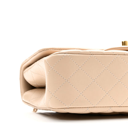 Chanel Lambskin Quilted Small Sweet Camellia Flap Beige 9 of 10