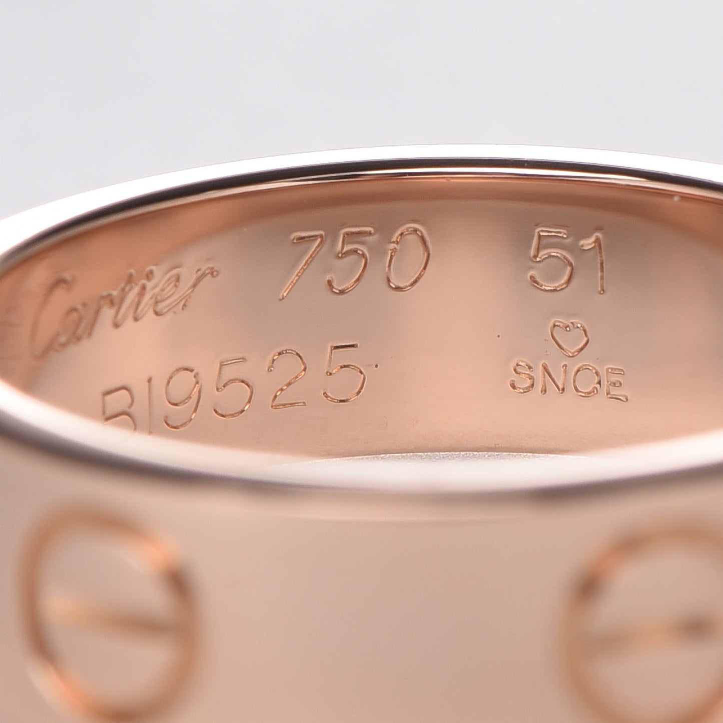 18K Pink Gold 5.5mm LOVE Ring 51 5.75
