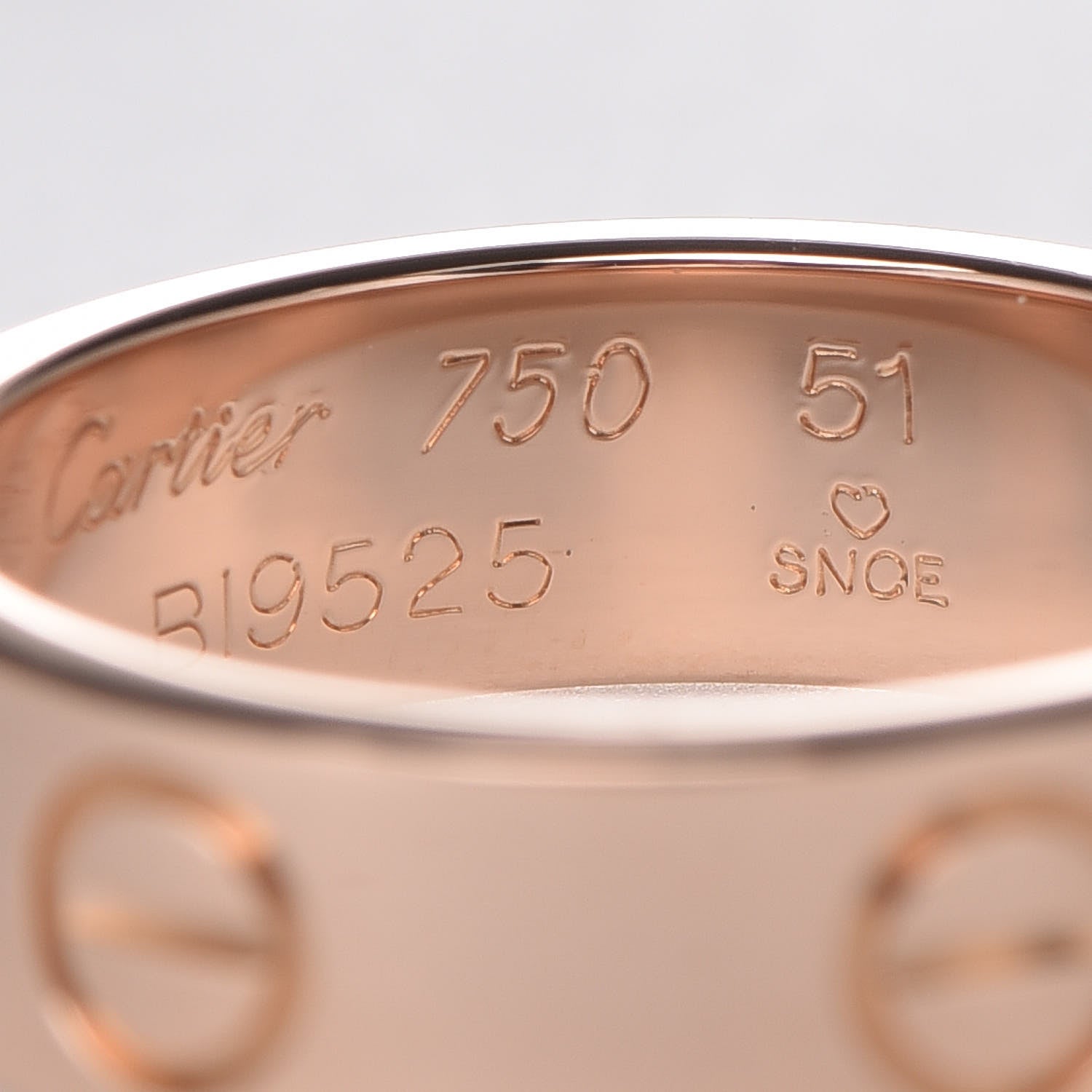Cartier 18K Pink Gold 5.5mm LOVE Ring 51 5.75 5 of 6