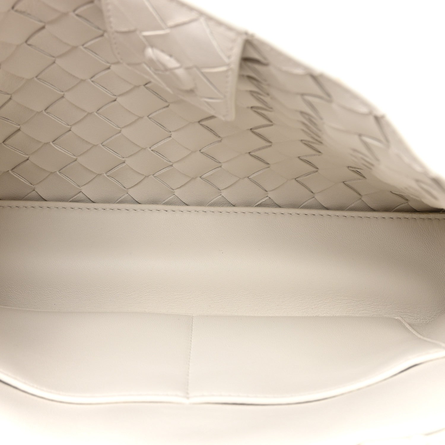 Bottega Veneta Nappa Intrecciato Small East West Andiamo Shoulder Bag White 5 of 15