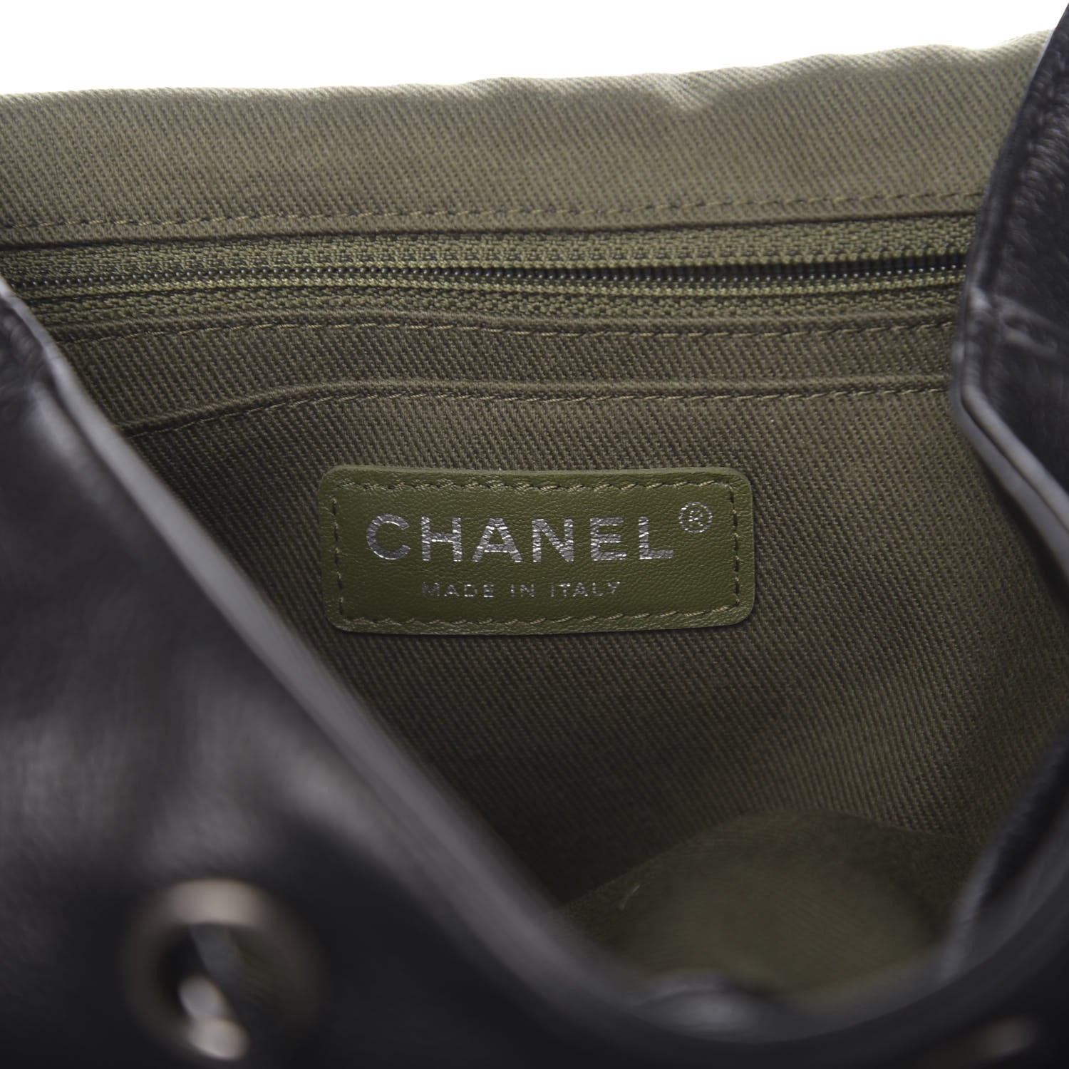Chanel Grained Calfskin Stitched Pocket Backpack Black 5 of 9