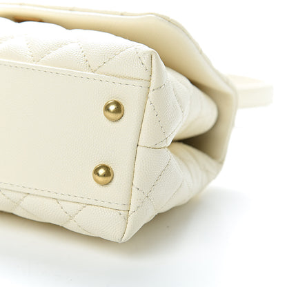 Chanel Caviar Quilted Mini Coco Handle Flap Light Beige 9 of 12