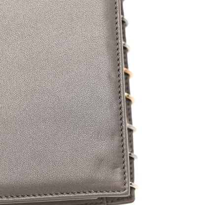 Chanel Lambskin Chocolate Bar Piercing CC Studded Small Chain Flap Bag Grey 11 of 12