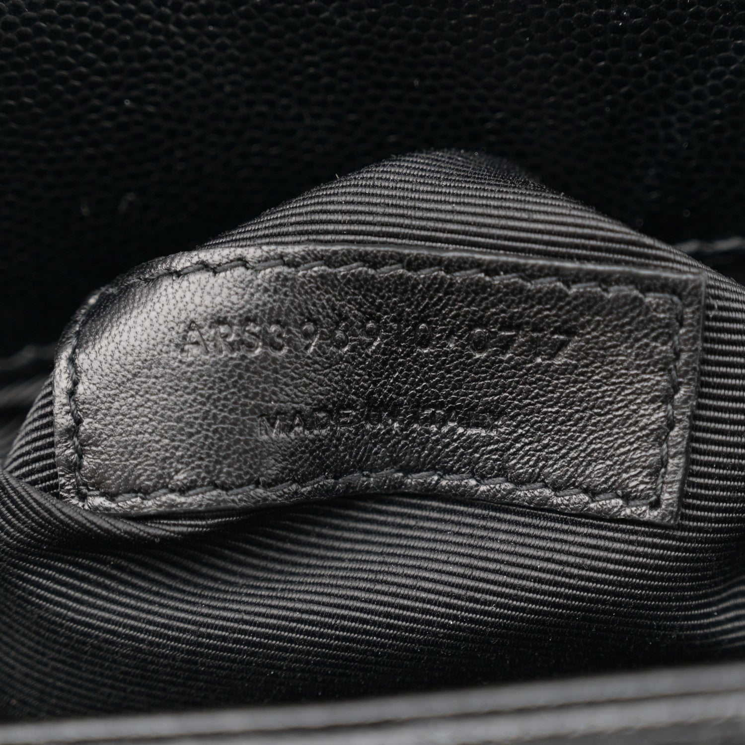 Saint Laurent Grain De Poudre Matelasse Chevron Large Monogram Satchel Black 7 of 12