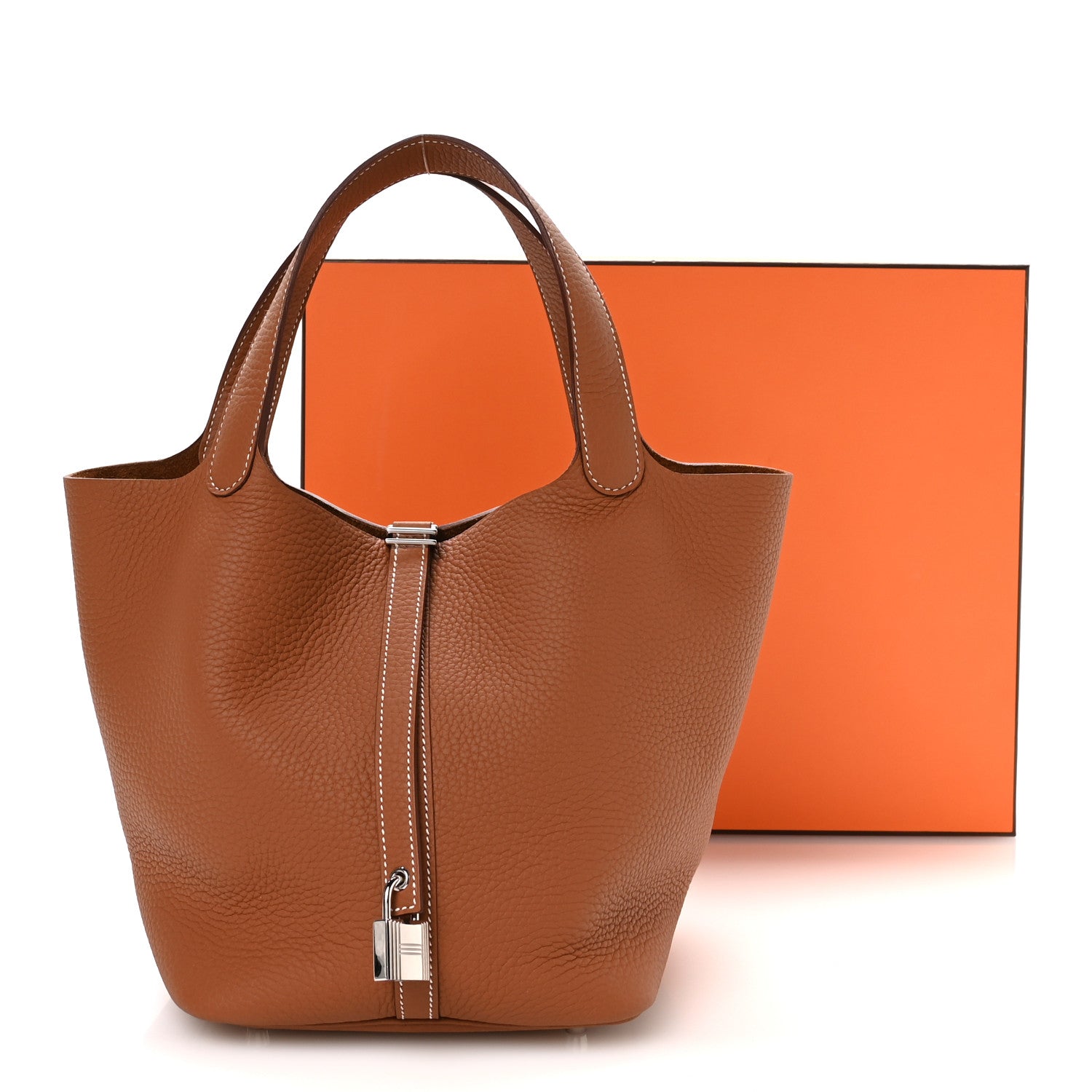 Hermes Taurillon Clemence Picotin Lock 22 MM Gold 13 of 13