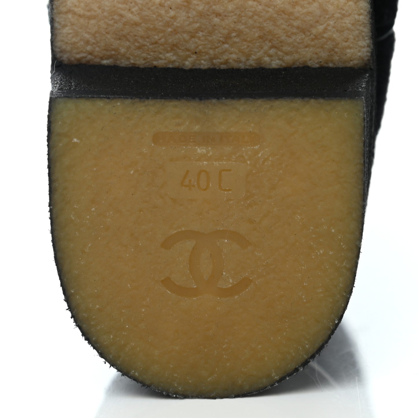 Tweed Suede Quilted Chain Short Boots 40 Black