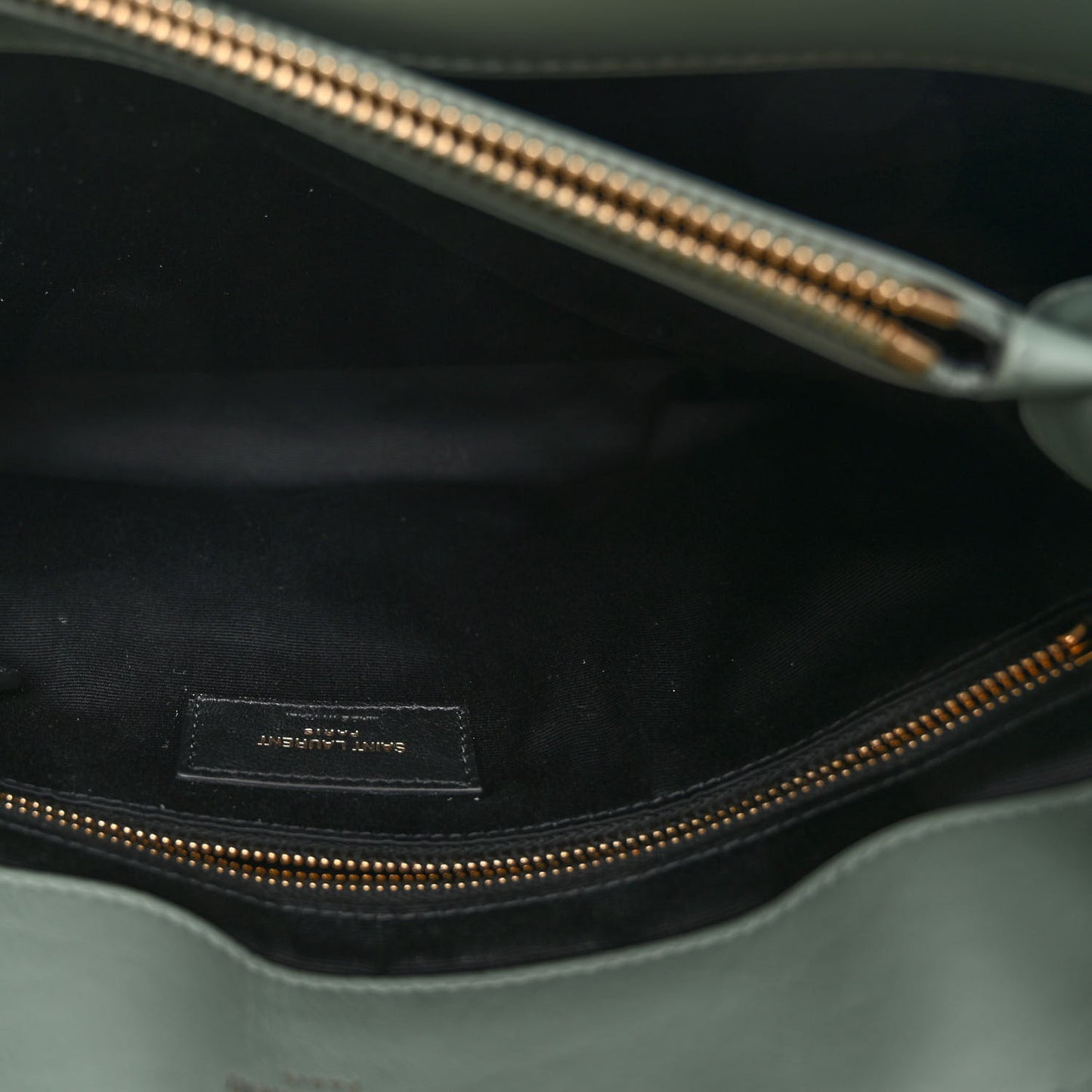 Suede Y Quilted Monogram Medium Loulou Chain Satchel Vert Opaline
