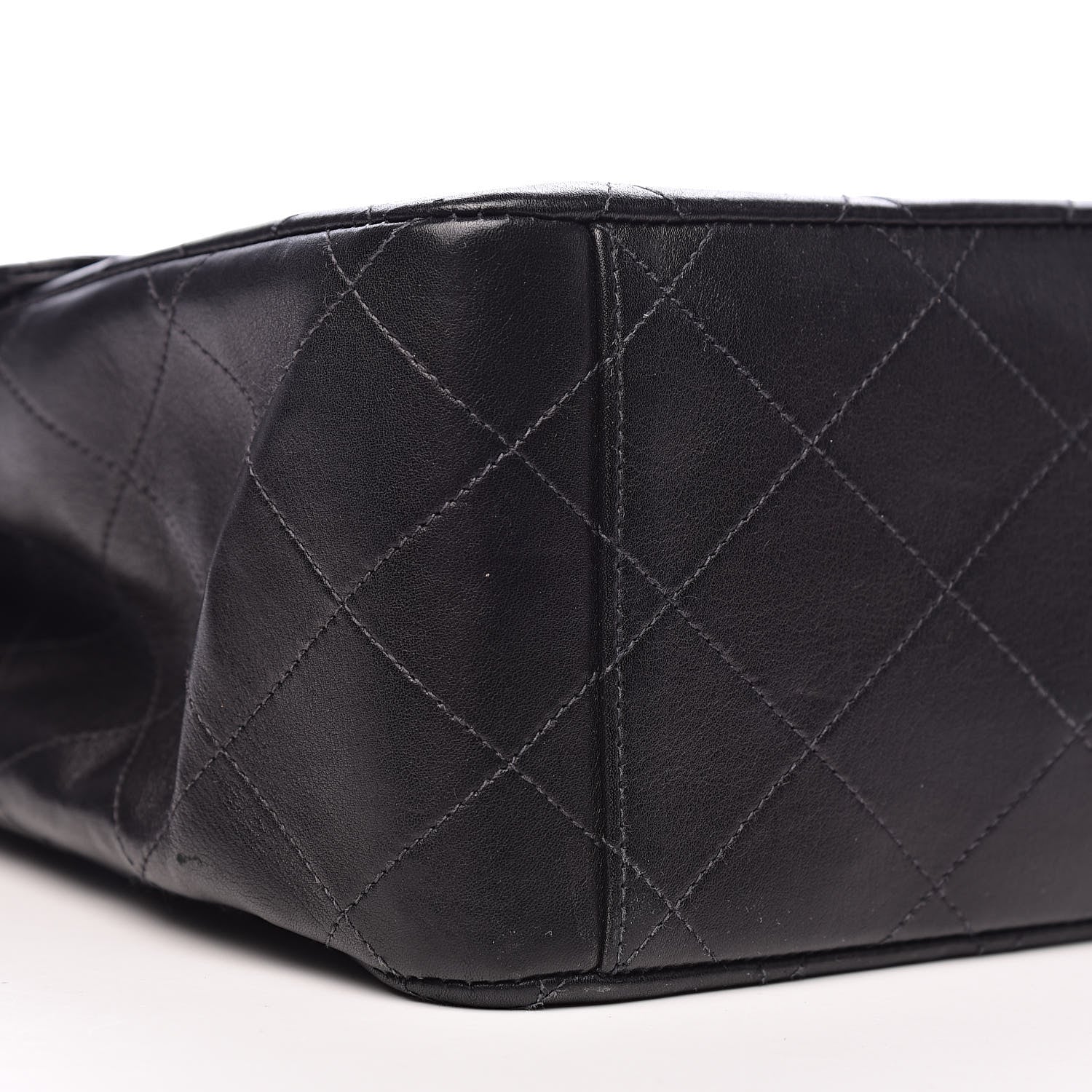 Chanel Lambskin Quilted XL Jumbo Single Flap Black 9 of 11