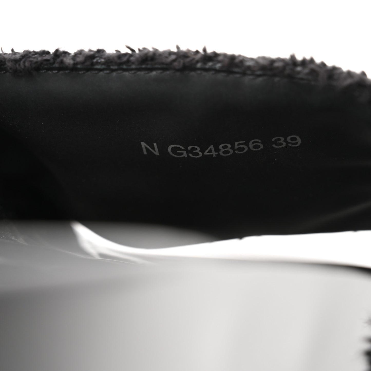 PVC Fabric CC Flat Slide Sandals 39 Black