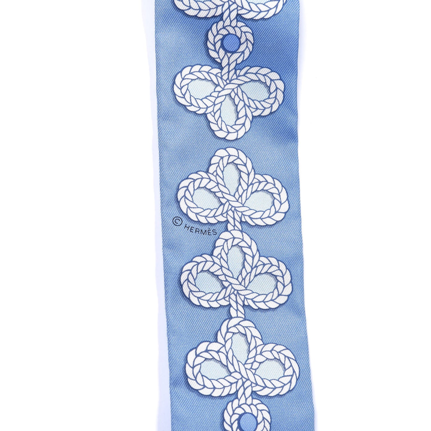 Silk Galons Et Brandebourg Twilly Ciel Ocean White