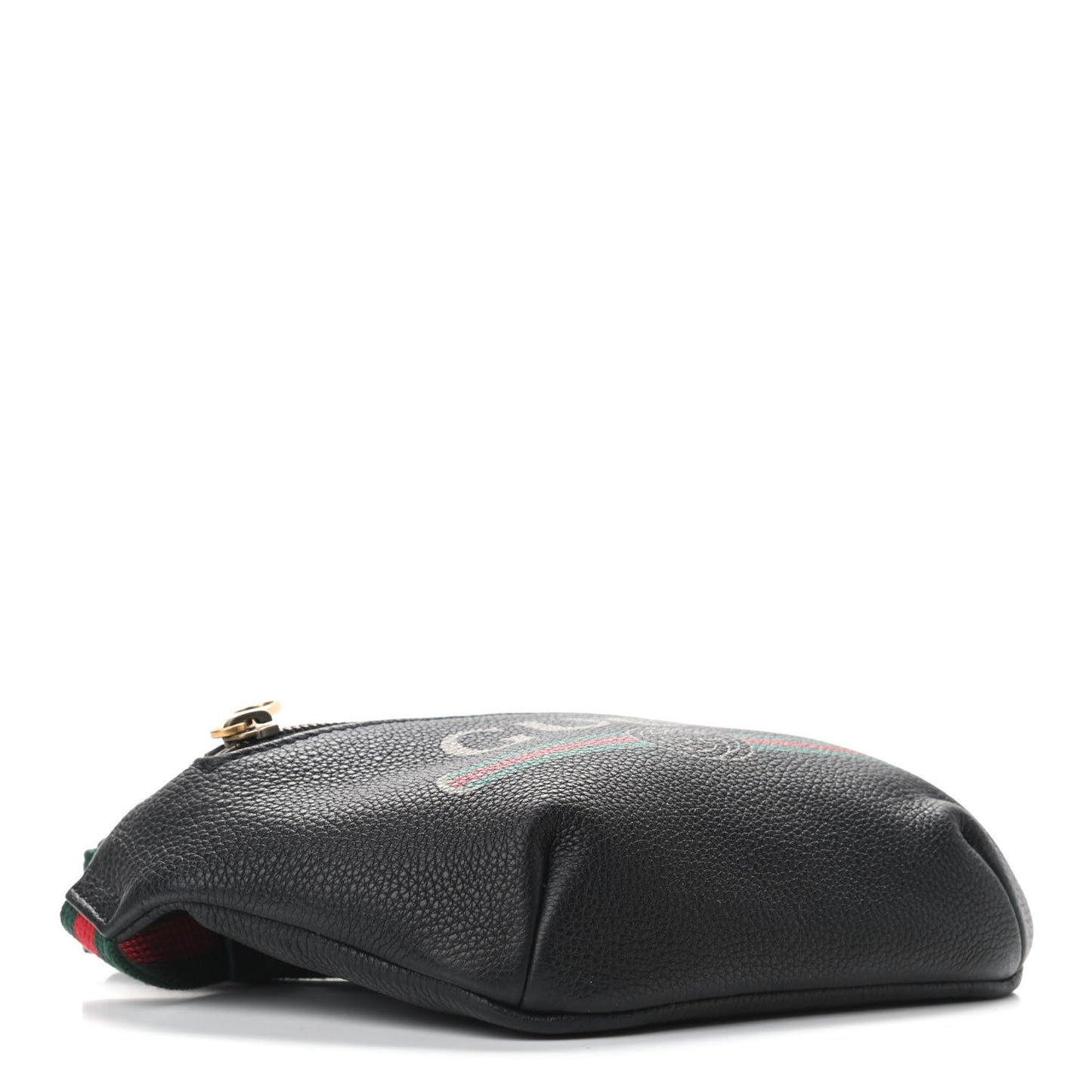 Grained Calfskin Small Logo Belt Bag Black
