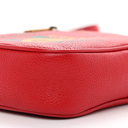 Gucci Dollar Calfskin Logo Mini Messenger Bag Hibiscus Red Yellow Green 8 of 8