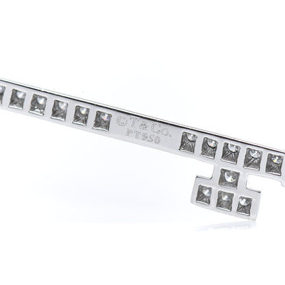 Tiffany Platinum Diamond Grace Key Pendant 3 of 3