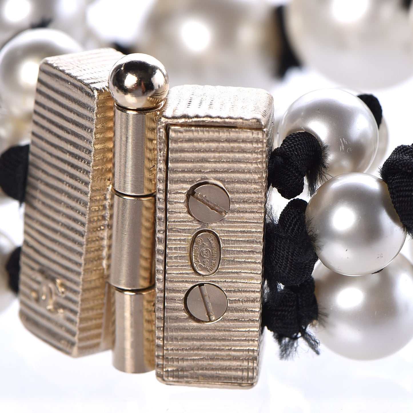 Pearl Ribbon Multi Strand Bracelet Gold