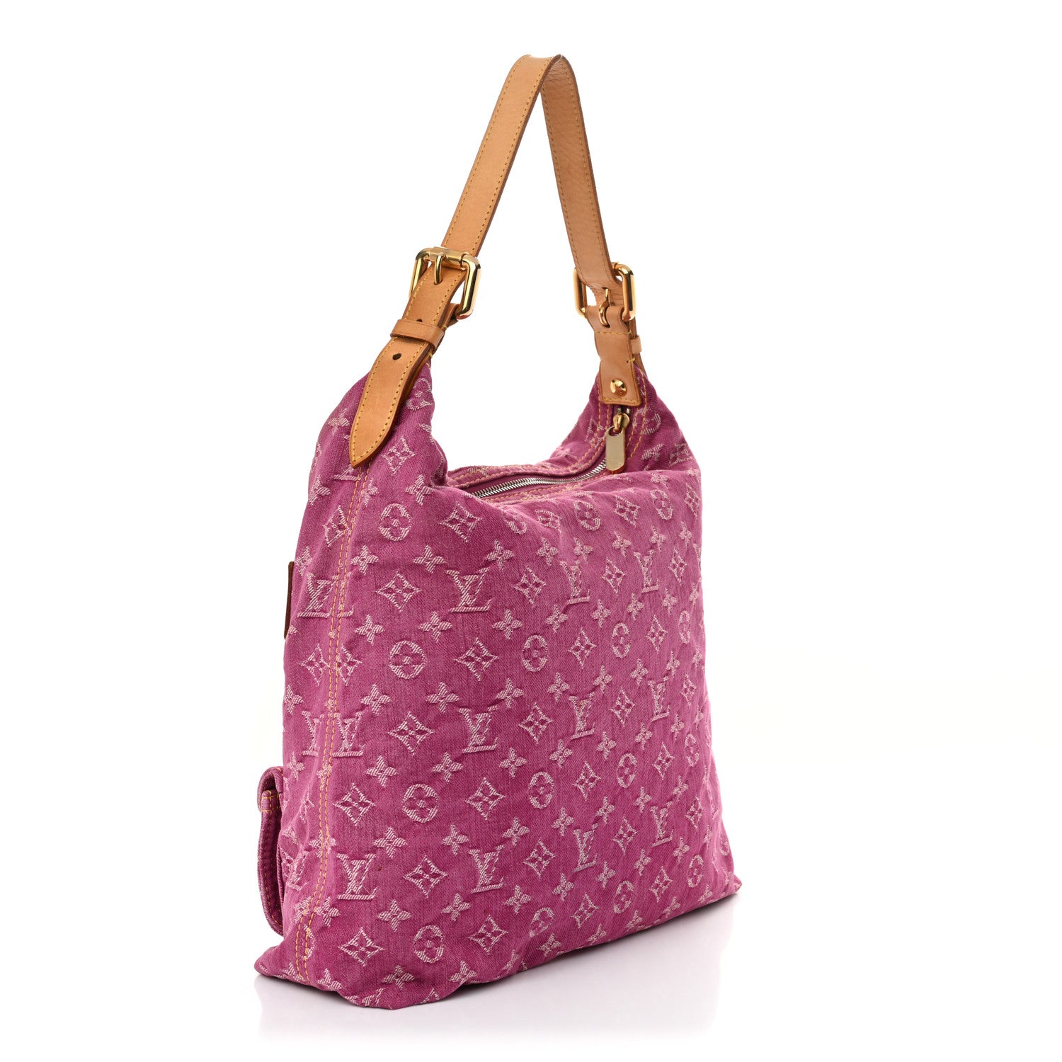 Louis Vuitton Denim Baggy GM Fuchsia 3 of 9