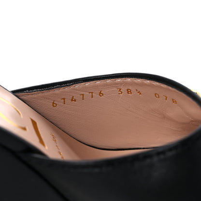 Gucci Nappa Charlotte Horsebit 40/135mm Platform Sandals 38.5 Black 7 of 8